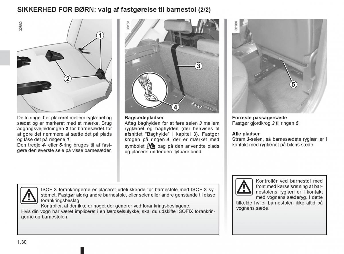 Renault Captur Bilens instruktionsbog / page 36