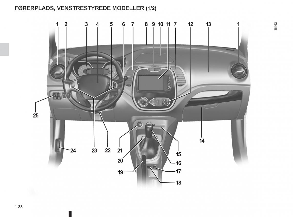 Renault Captur Bilens instruktionsbog / page 44