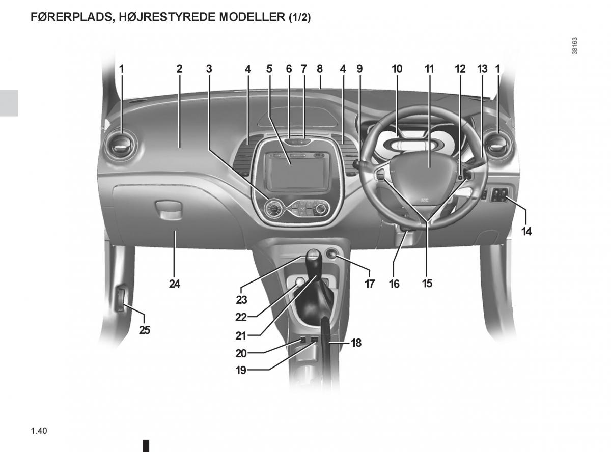 Renault Captur Bilens instruktionsbog / page 46