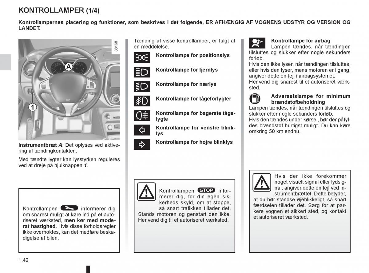 Renault Captur Bilens instruktionsbog / page 48