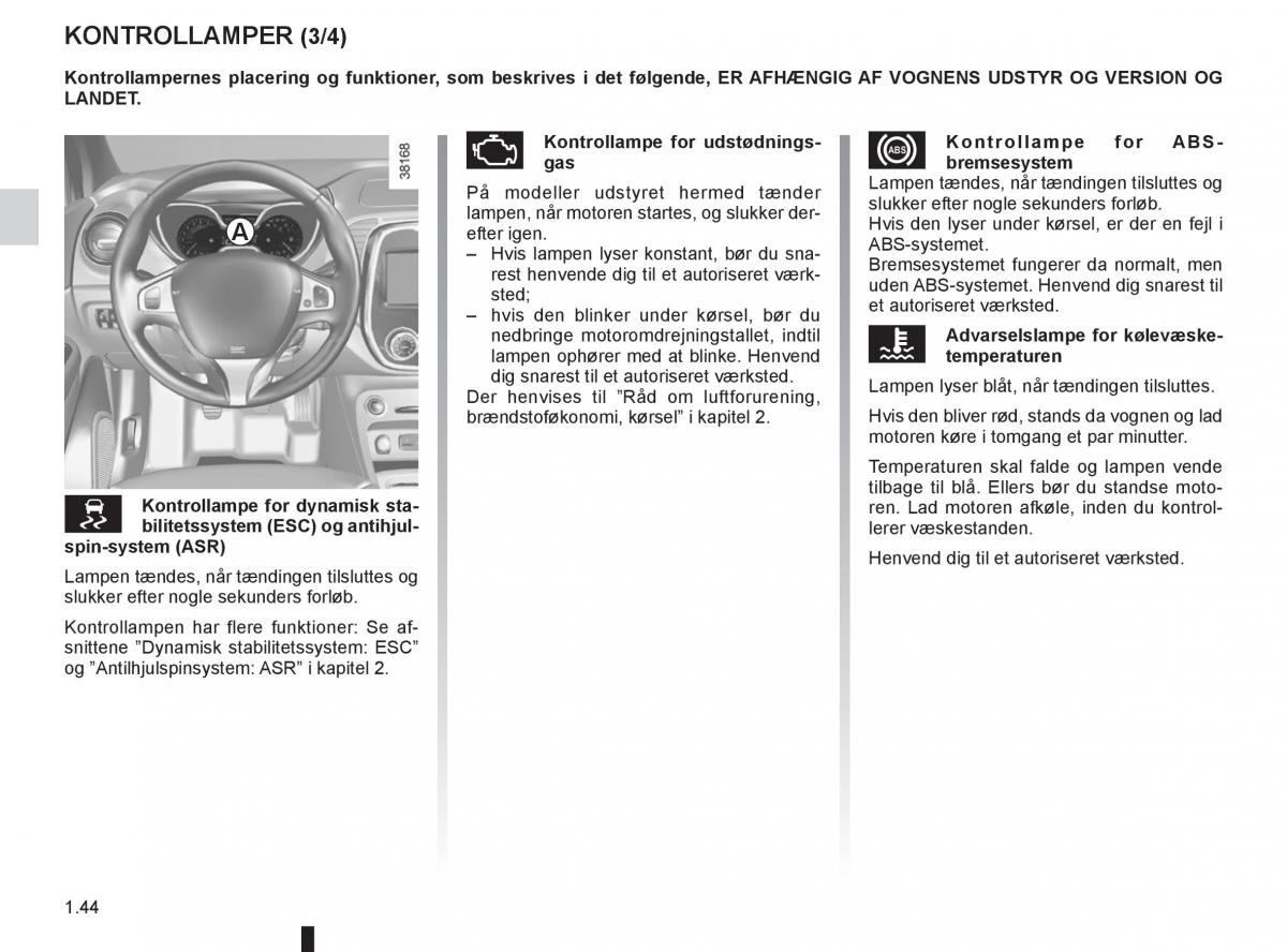 Renault Captur Bilens instruktionsbog / page 50