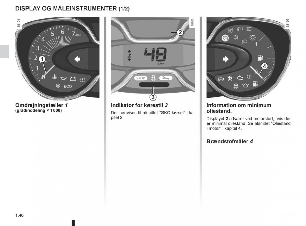 Renault Captur Bilens instruktionsbog / page 52