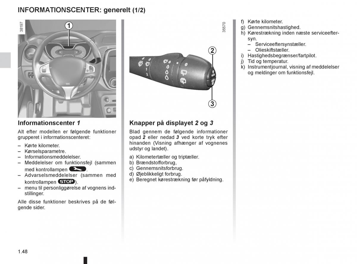 Renault Captur Bilens instruktionsbog / page 54