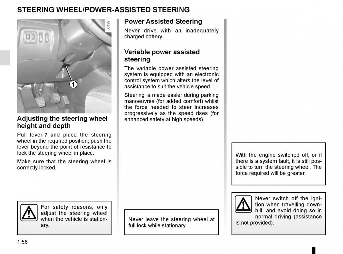 Renault Captur owners manual / page 64