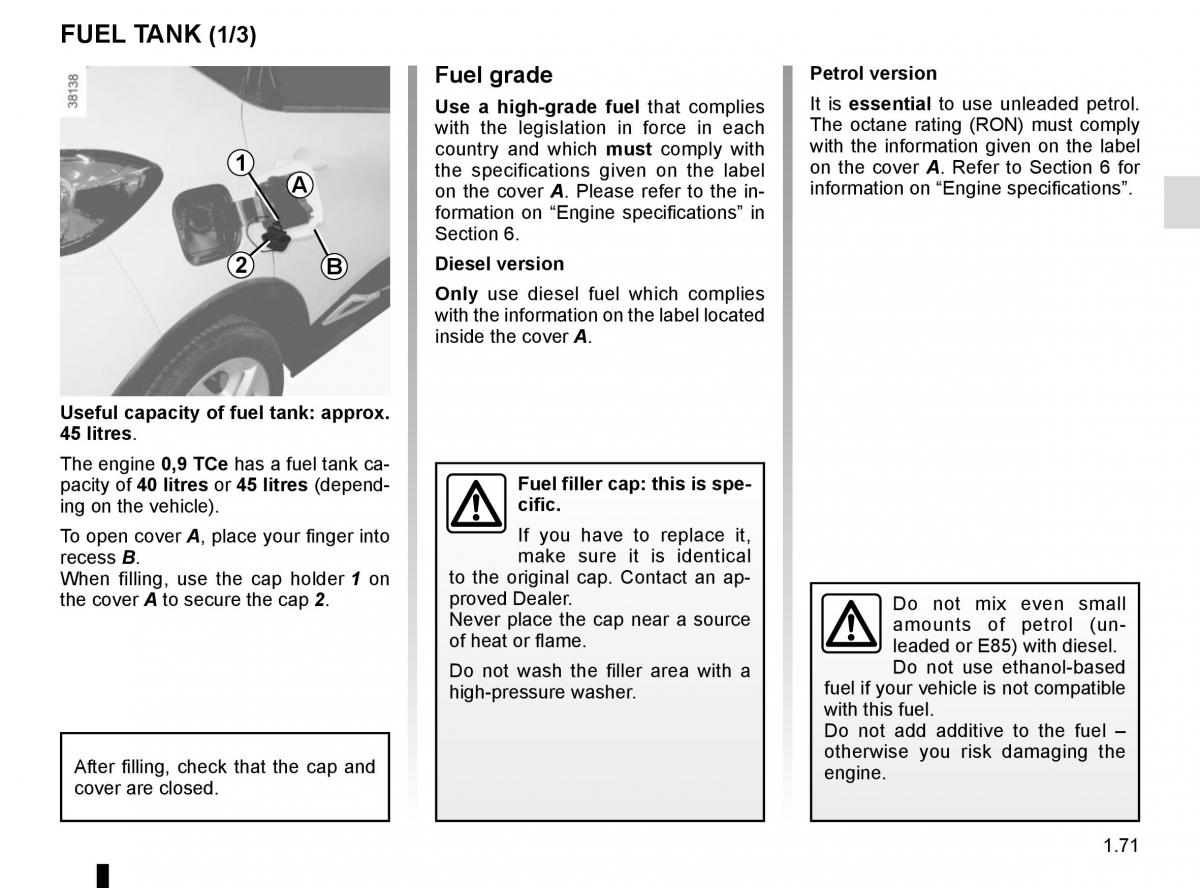 Renault Captur owners manual / page 77