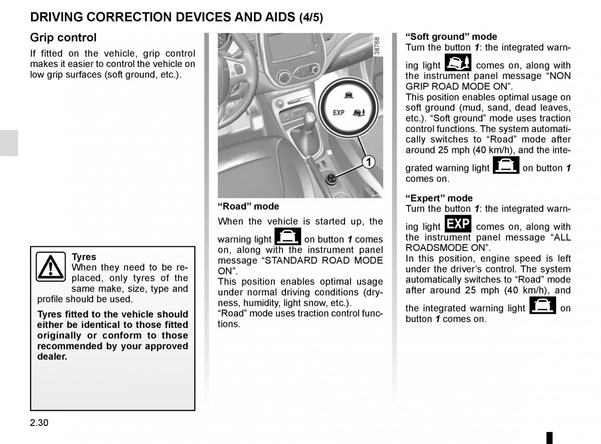 Renault Captur owners manual / page 110