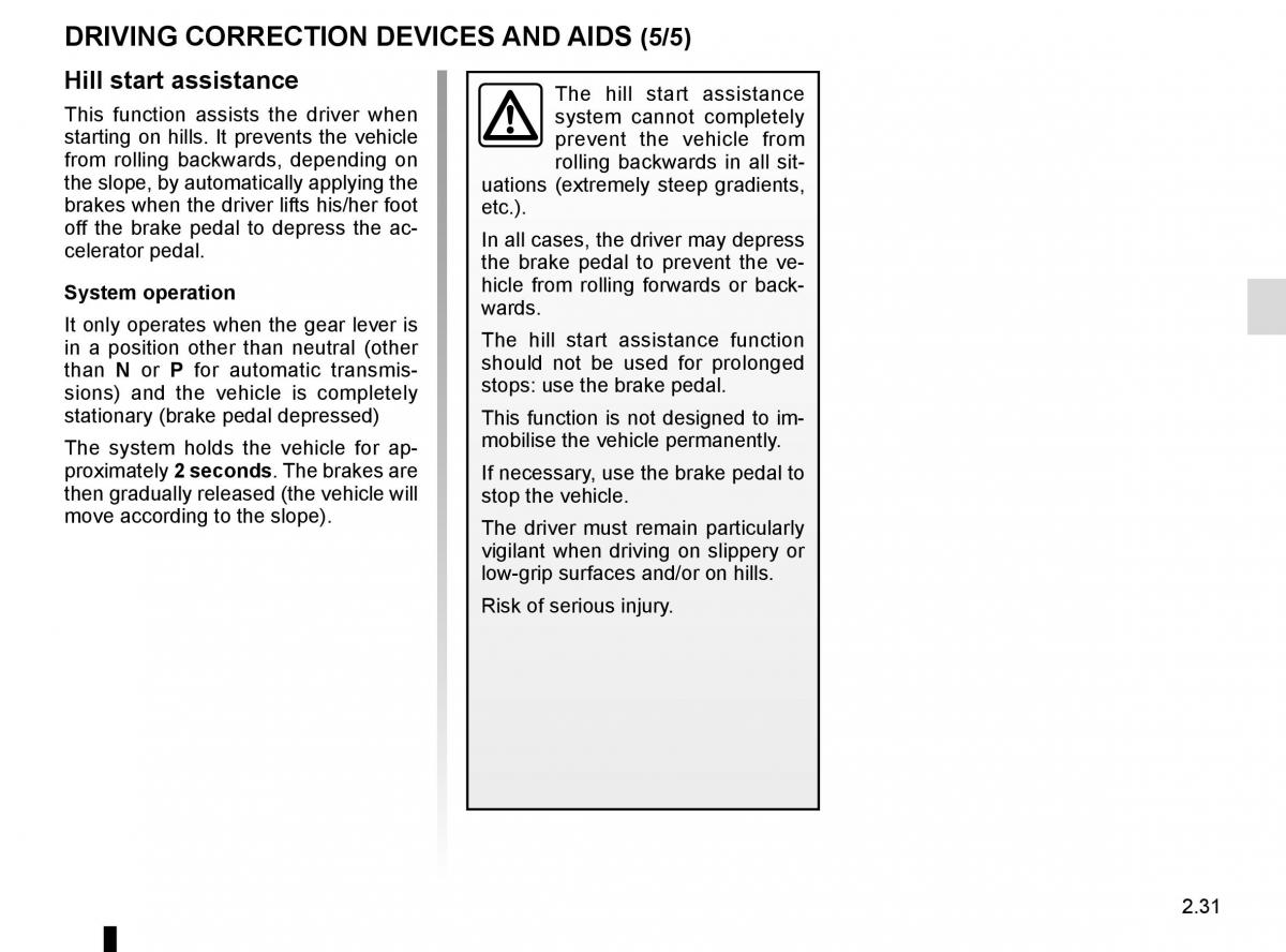 Renault Captur owners manual / page 111