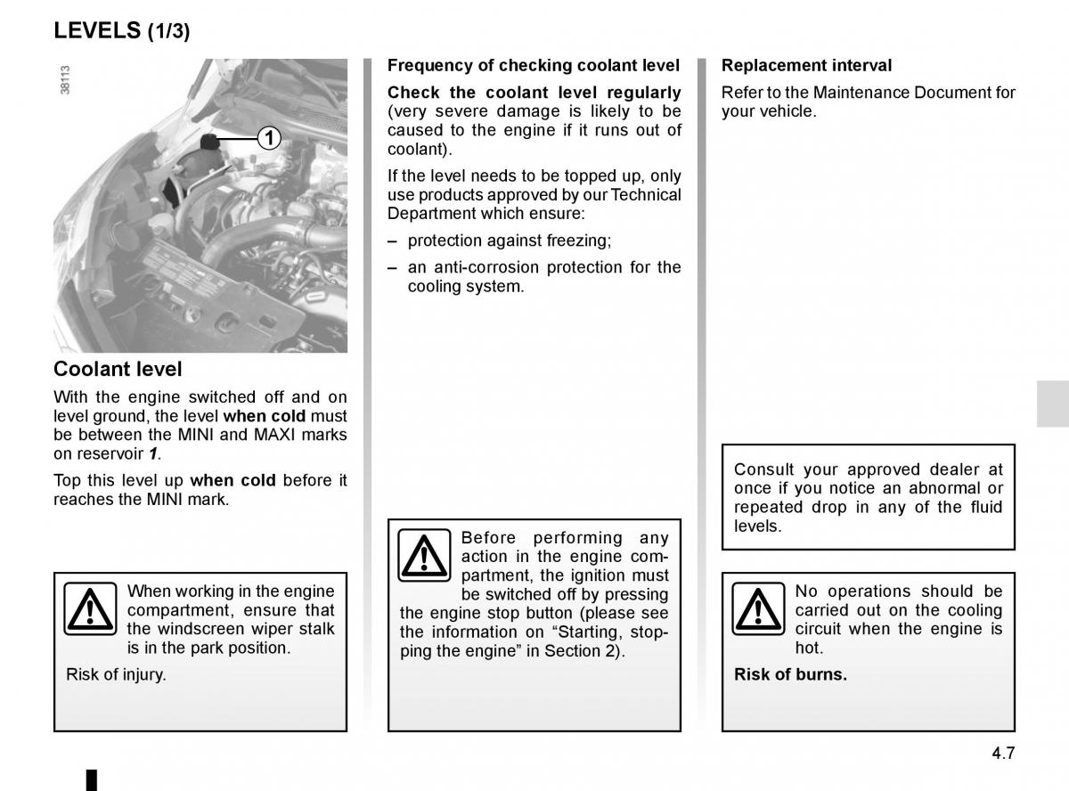 Renault Captur owners manual / page 165