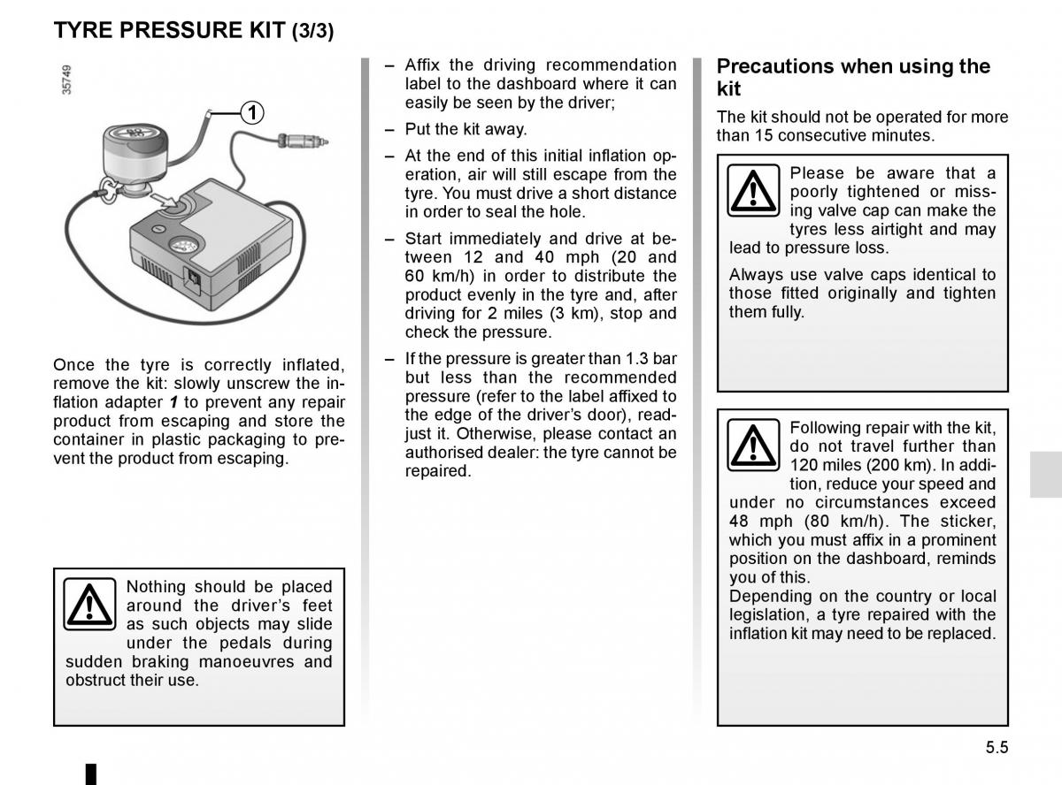 Renault Captur owners manual / page 185