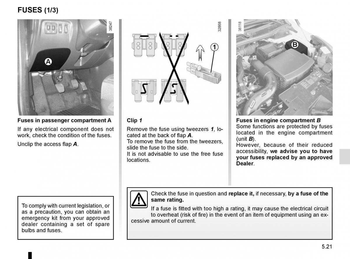 Renault Captur owners manual / page 201