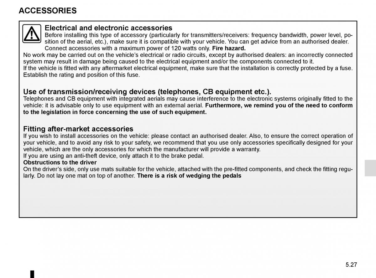 Renault Captur owners manual / page 207