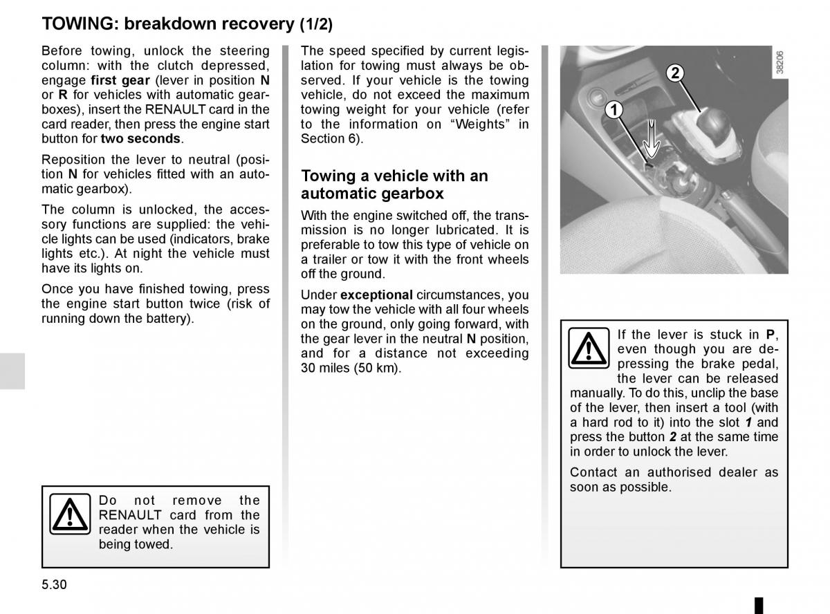 Renault Captur owners manual / page 210