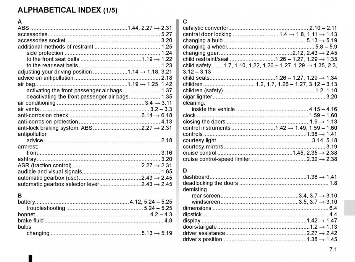 Renault Captur owners manual / page 237