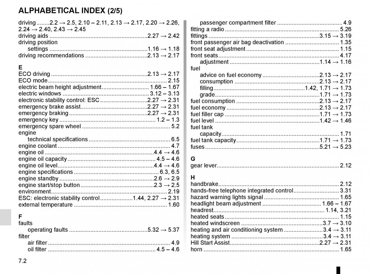 Renault Captur owners manual / page 238