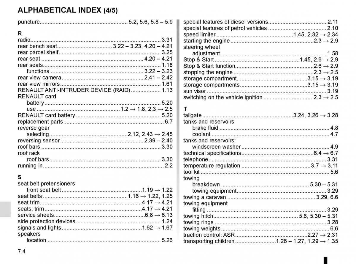 Renault Captur owners manual / page 240