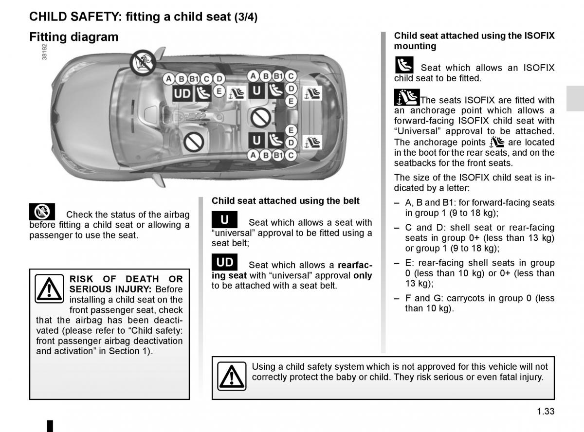 Renault Captur owners manual / page 39