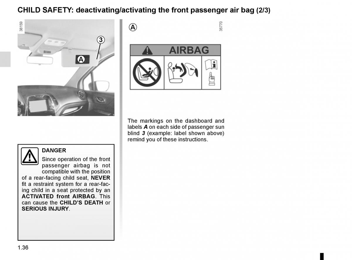 Renault Captur owners manual / page 42