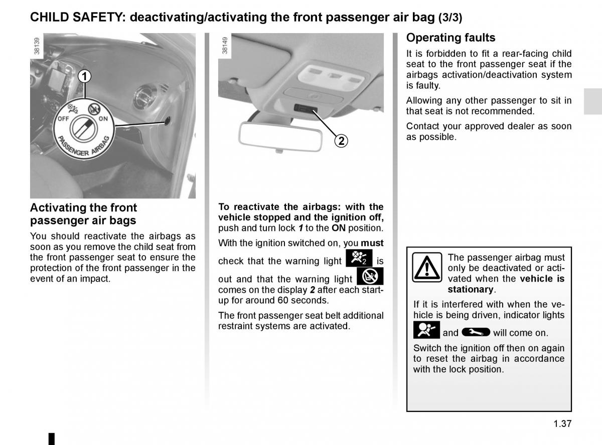 Renault Captur owners manual / page 43