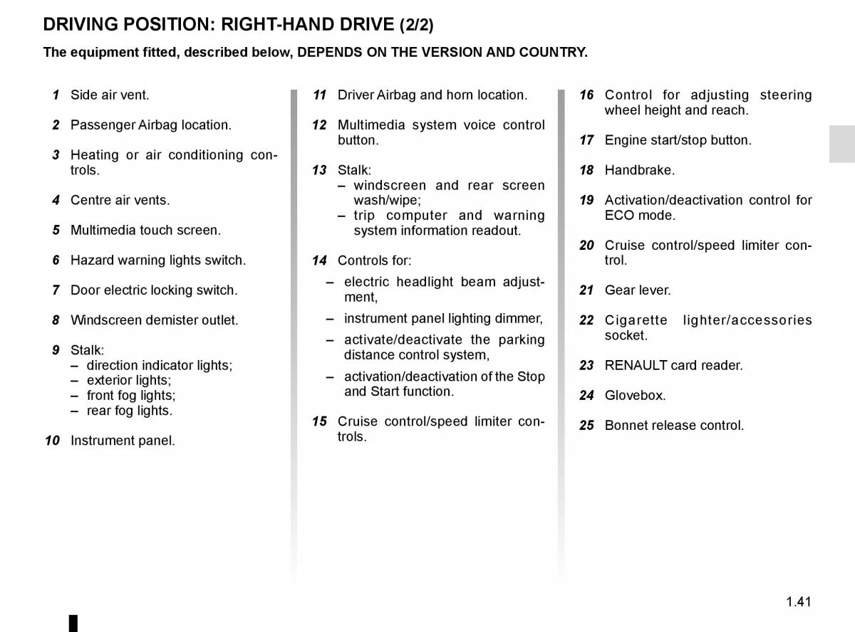 Renault Captur owners manual / page 47