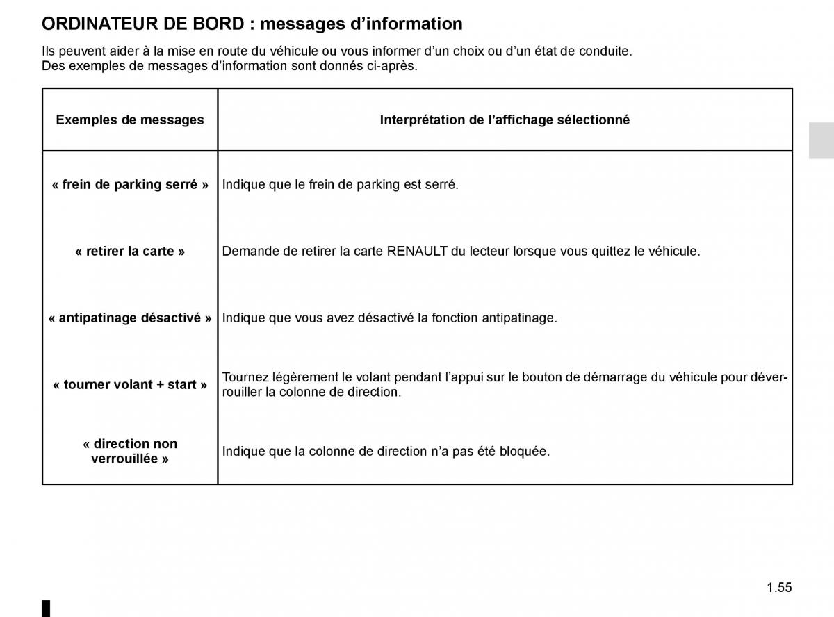 Renault Captur manuel du proprietaire / page 61