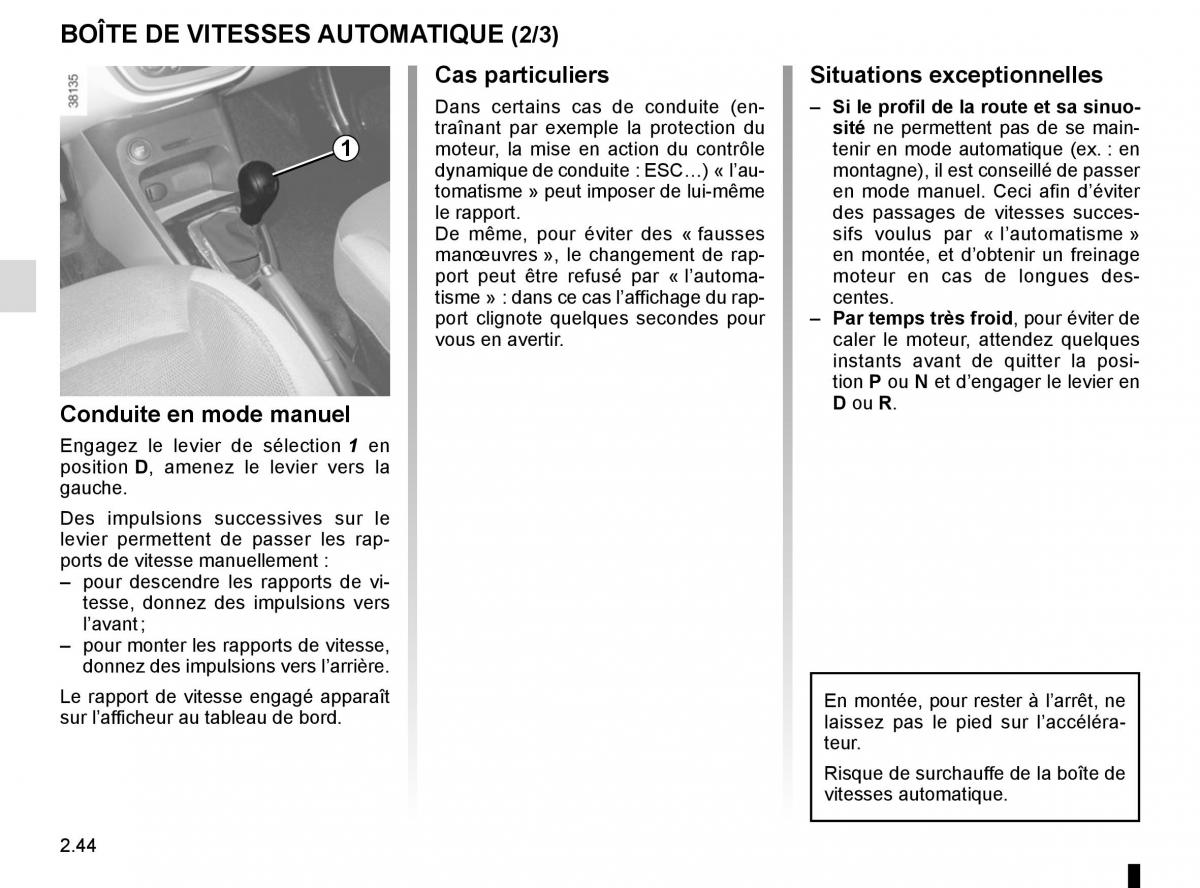 Renault Captur manuel du proprietaire / page 124