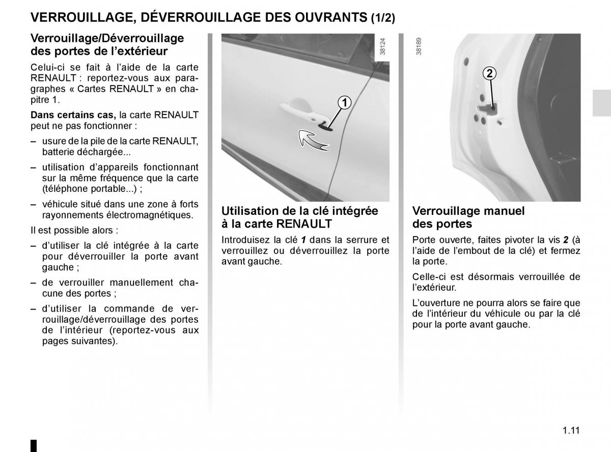 Renault Captur manuel du proprietaire / page 17