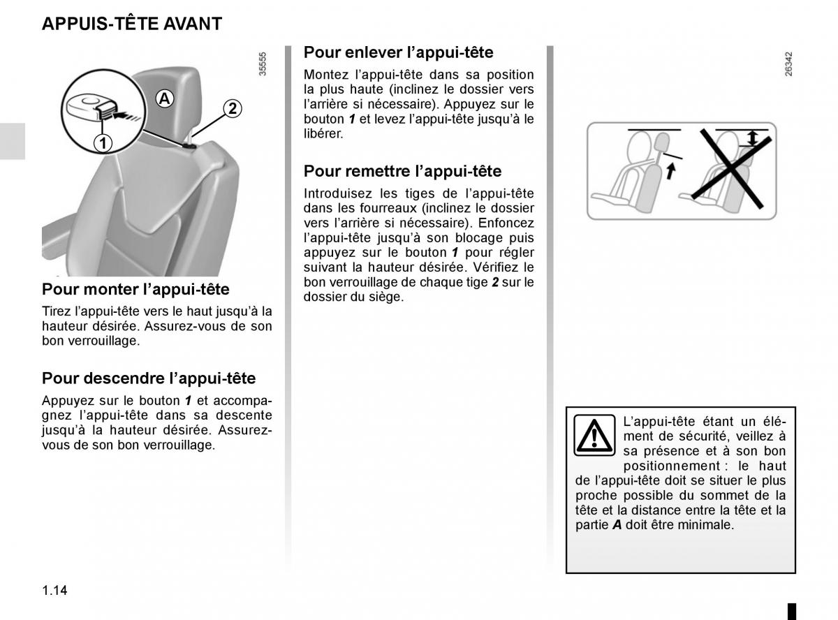 Renault Captur manuel du proprietaire / page 20