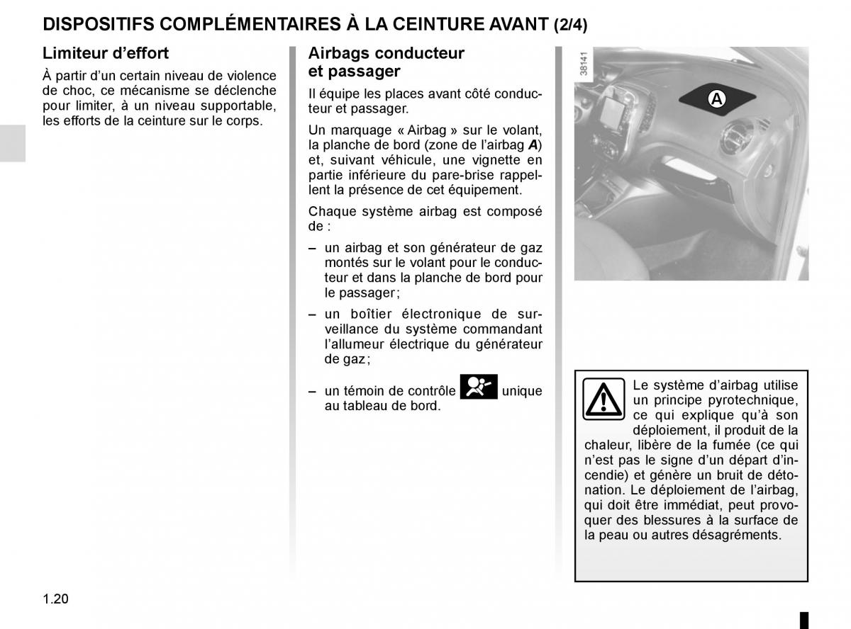 Renault Captur manuel du proprietaire / page 26