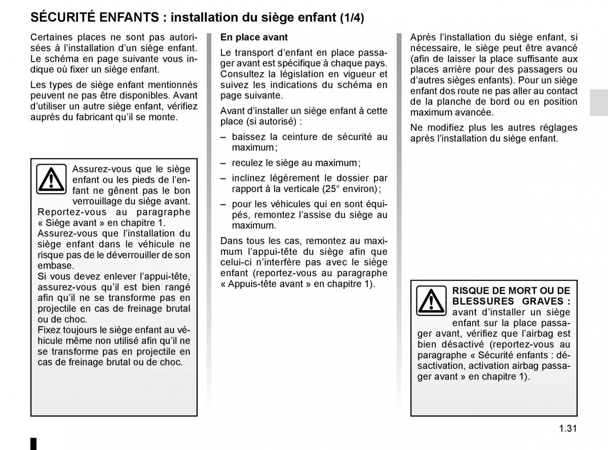 Renault Captur manuel du proprietaire / page 37