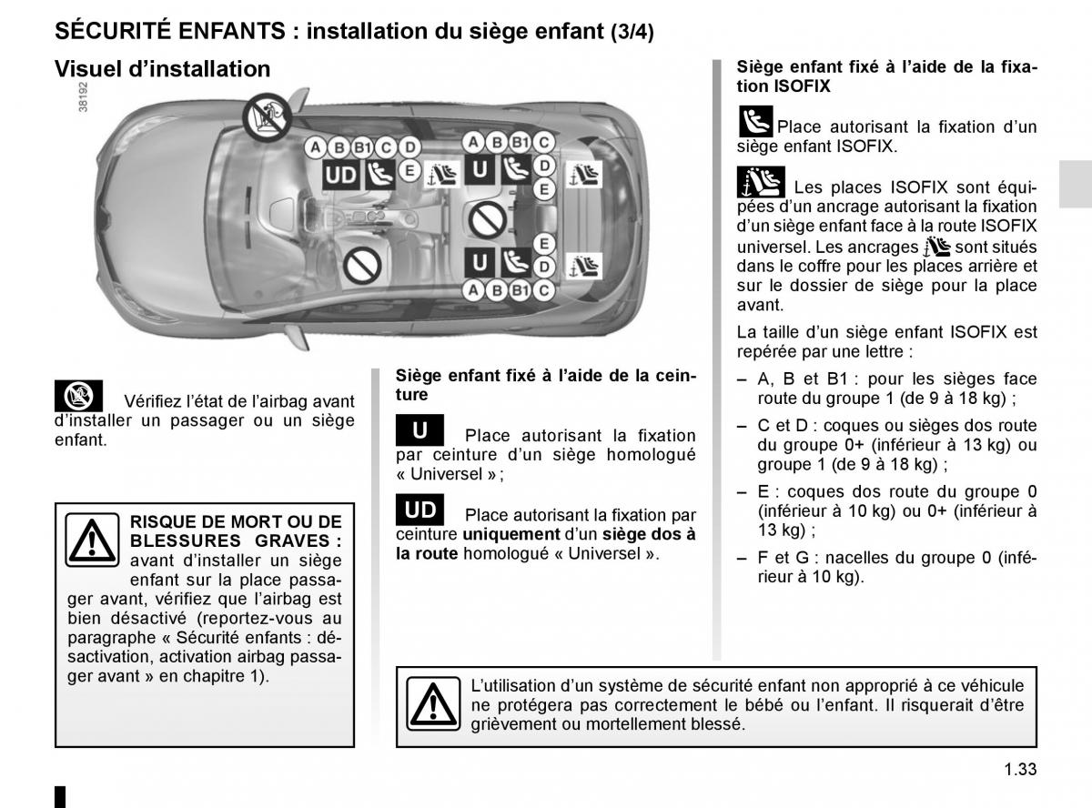 Renault Captur manuel du proprietaire / page 39