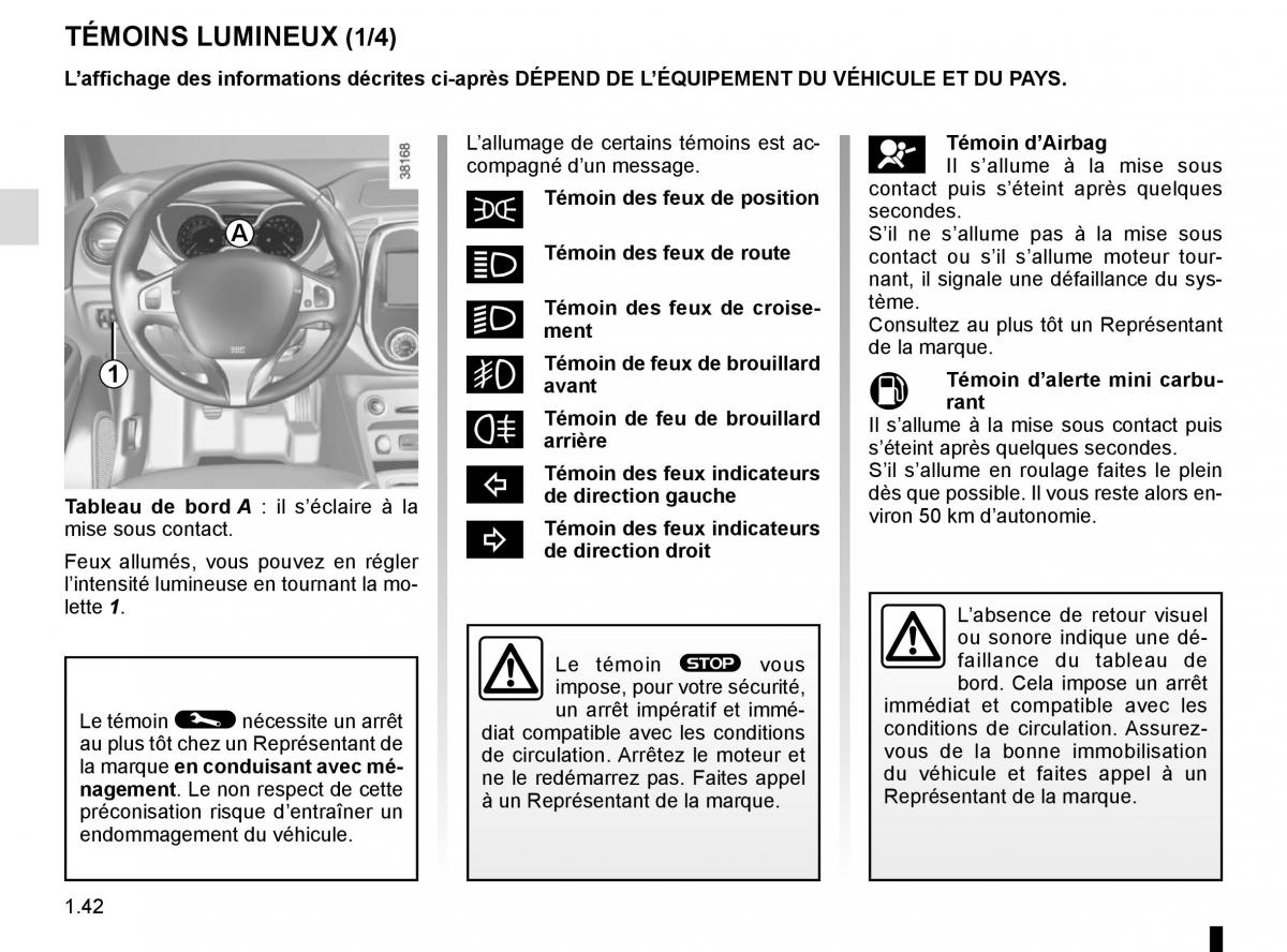 Renault Captur manuel du proprietaire / page 48