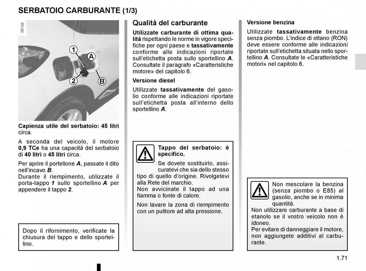 Renault Captur manuale del proprietario / page 77