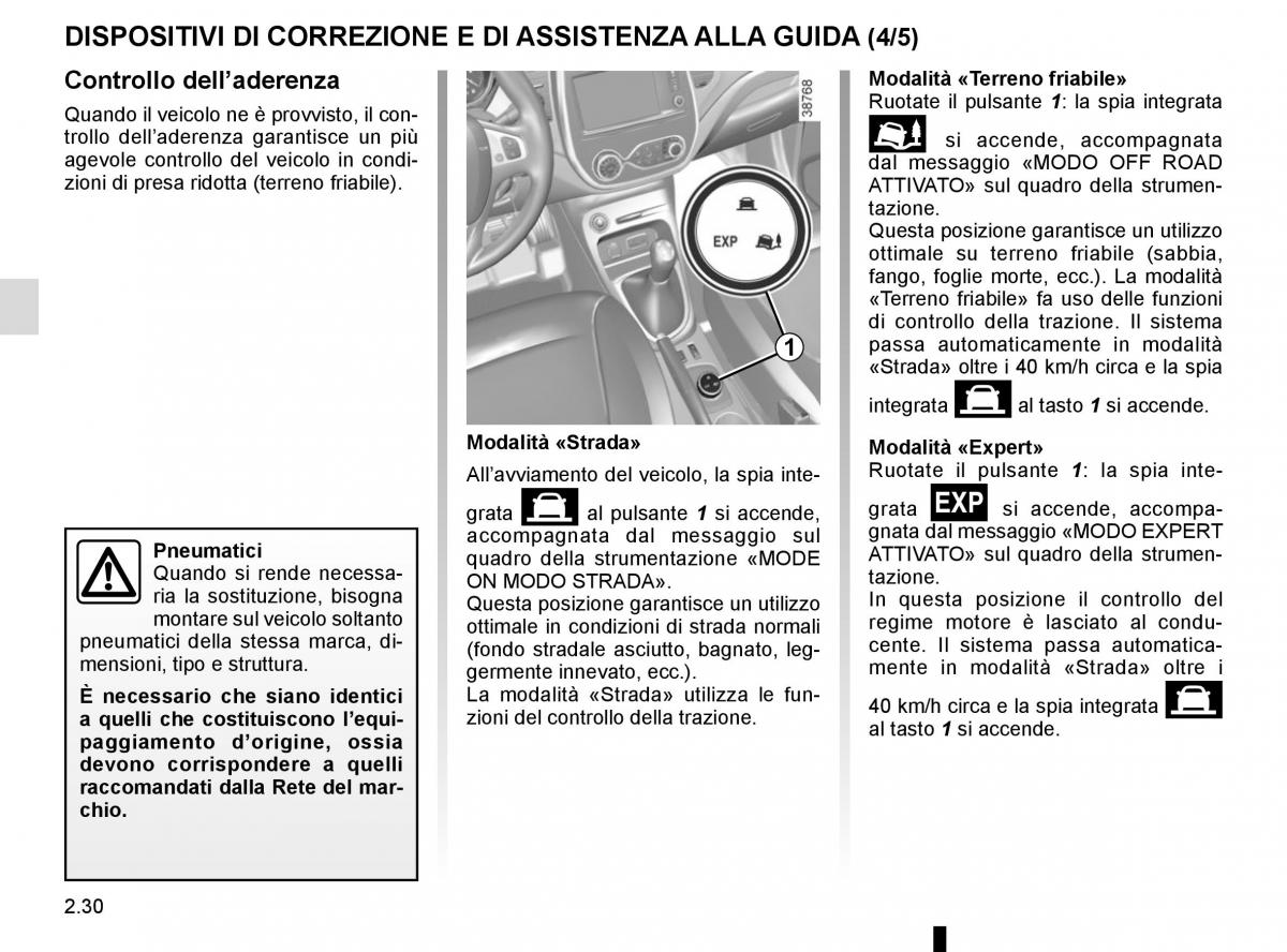 Renault Captur manuale del proprietario / page 110