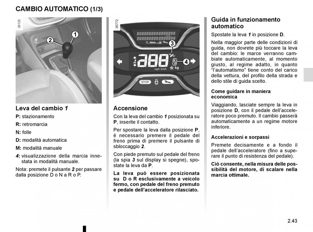 Renault Captur manuale del proprietario / page 123