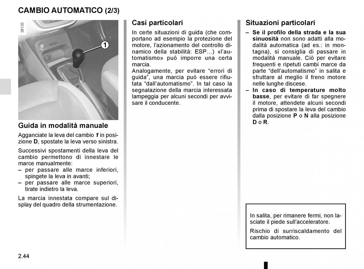 Renault Captur manuale del proprietario / page 124