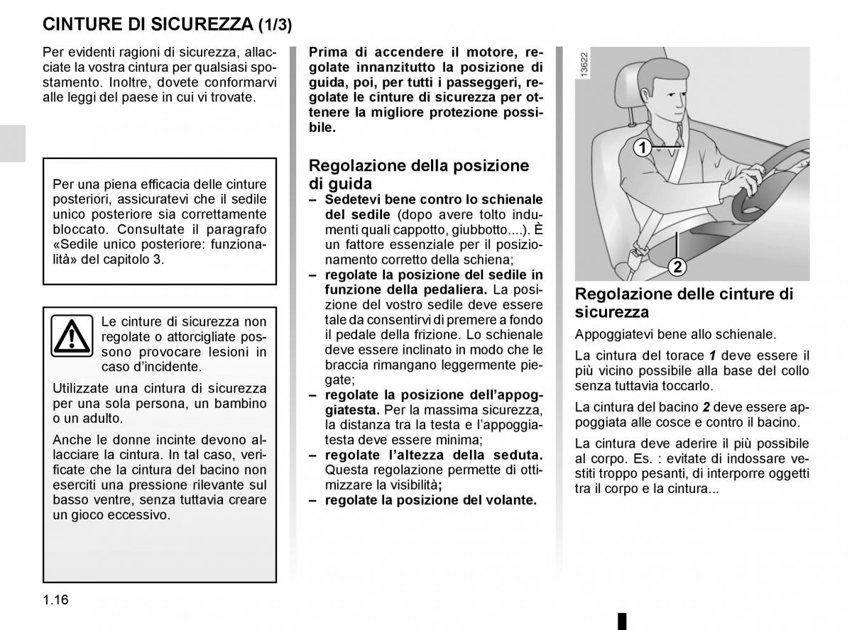 Renault Captur manuale del proprietario / page 22