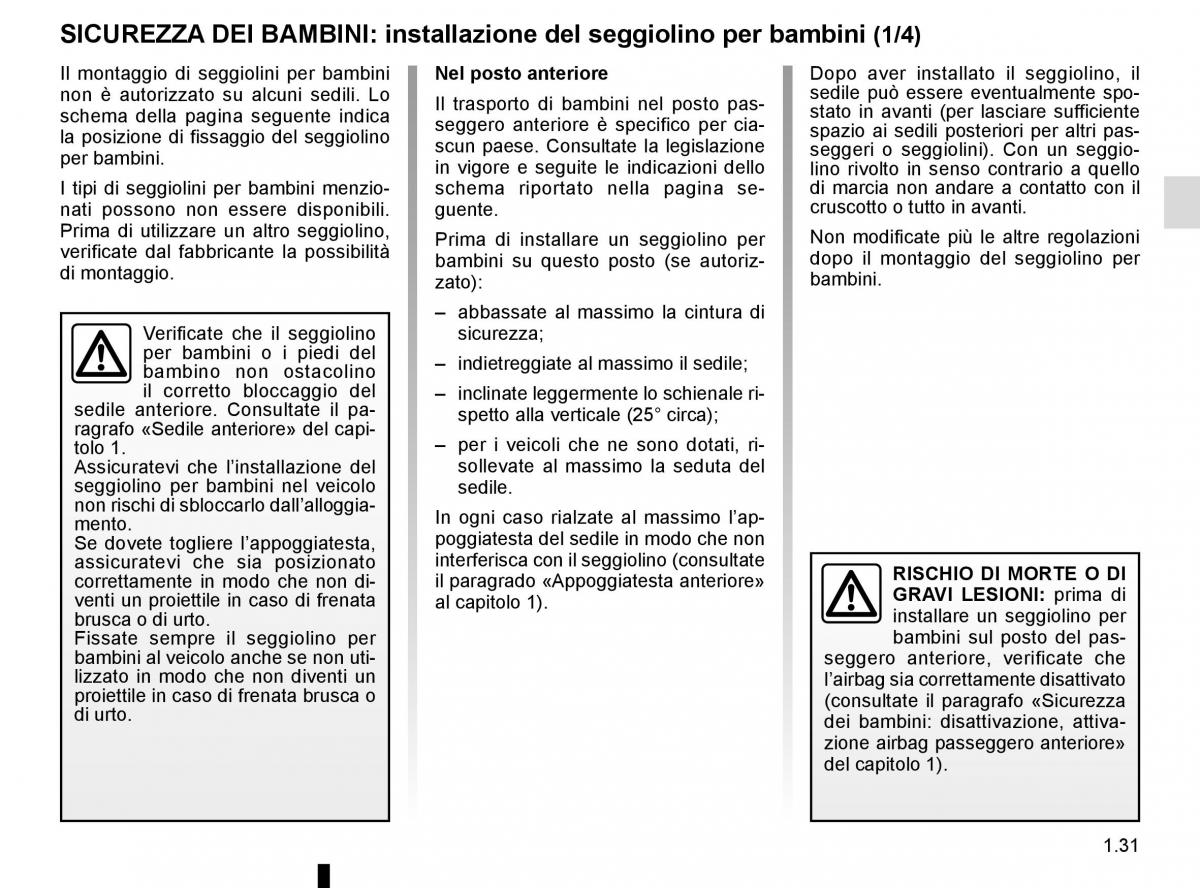 Renault Captur manuale del proprietario / page 37