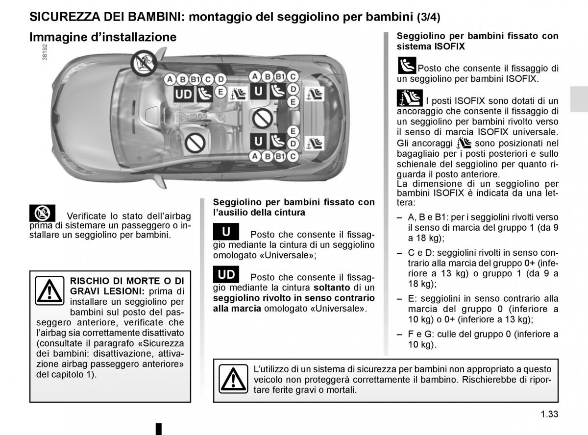 Renault Captur manuale del proprietario / page 39