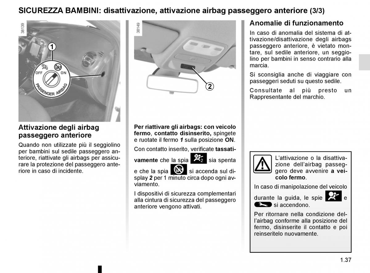 Renault Captur manuale del proprietario / page 43