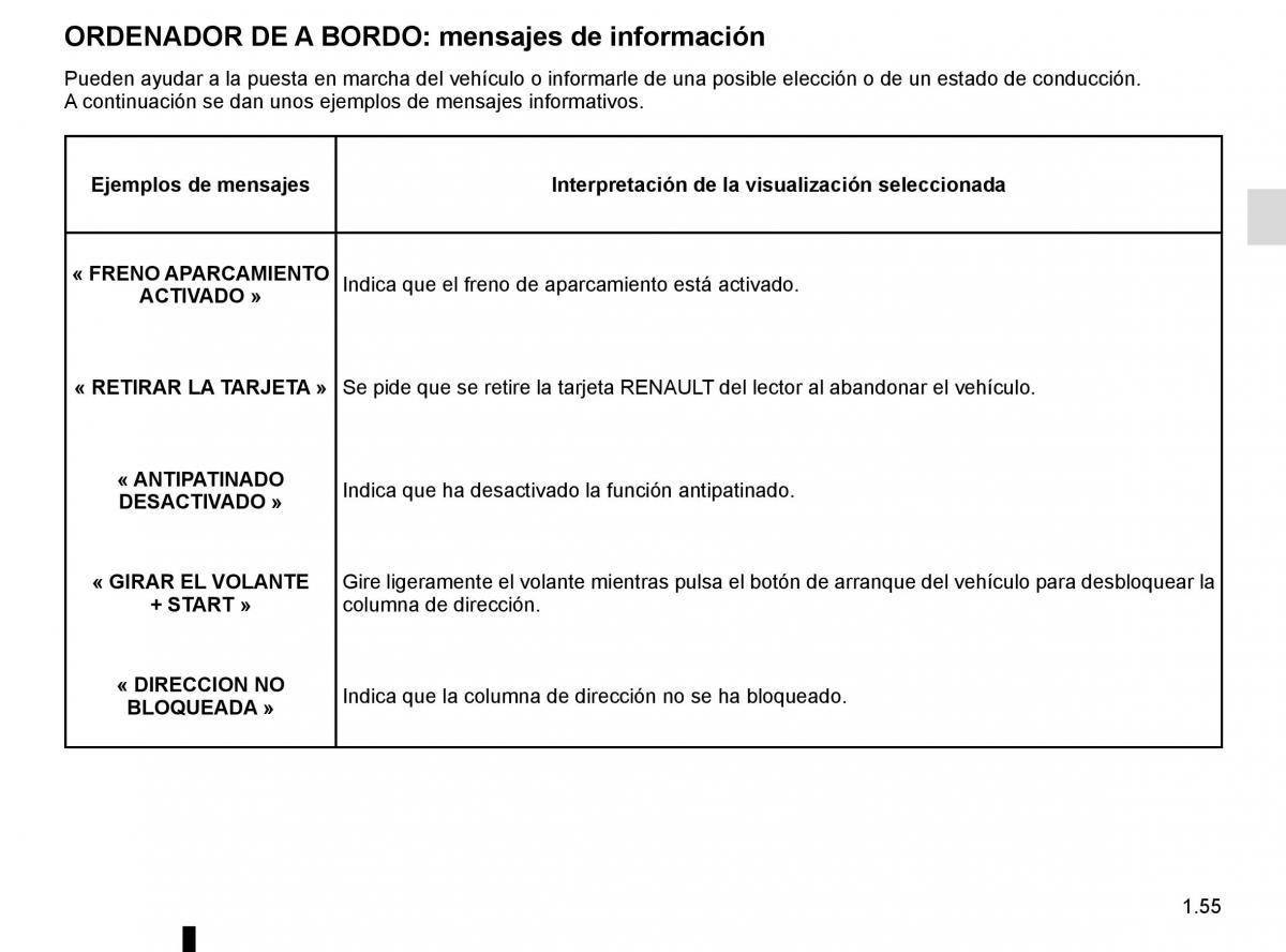 Renault Captur manual del propietario / page 61