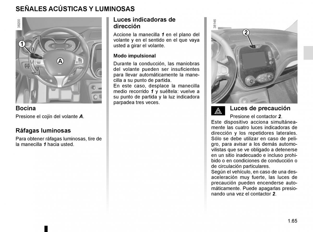 Renault Captur manual del propietario / page 71