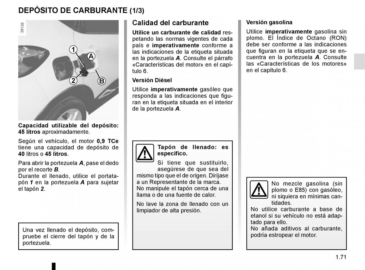 Renault Captur manual del propietario / page 77