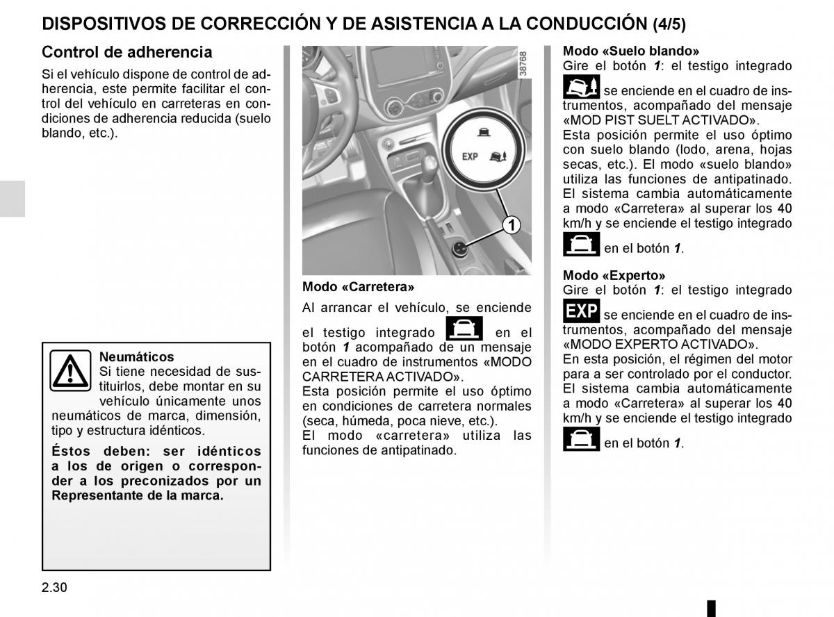 Renault Captur manual del propietario / page 110