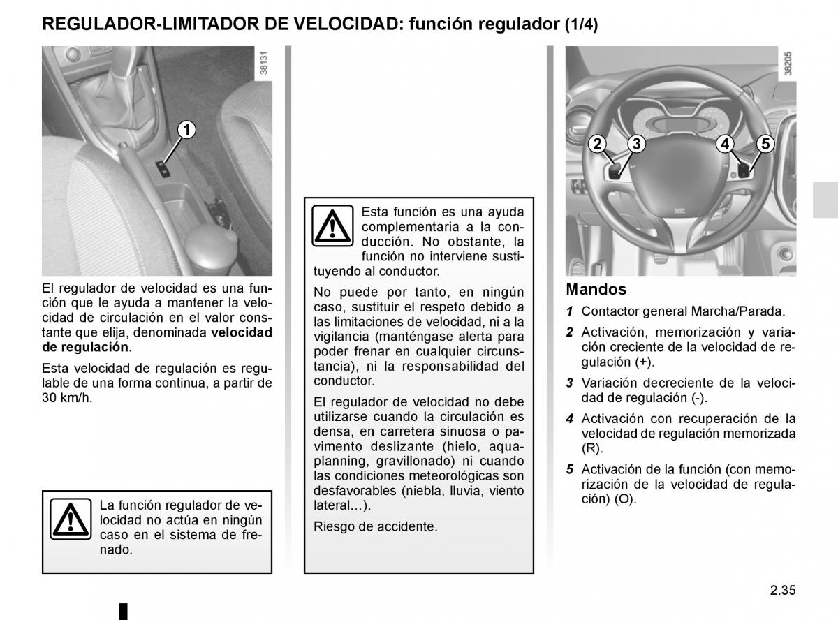 Renault Captur manual del propietario / page 115