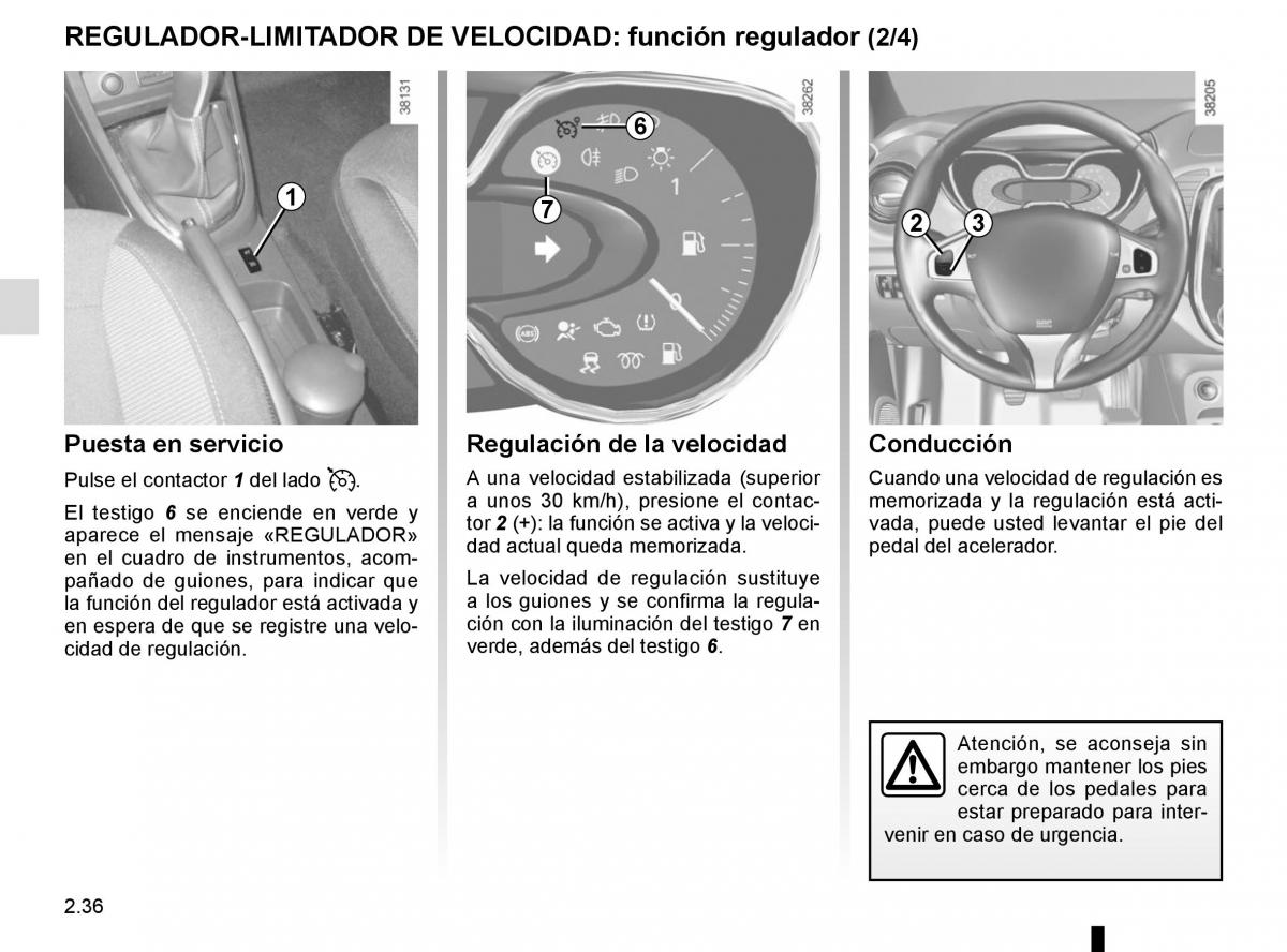 Renault Captur manual del propietario / page 116