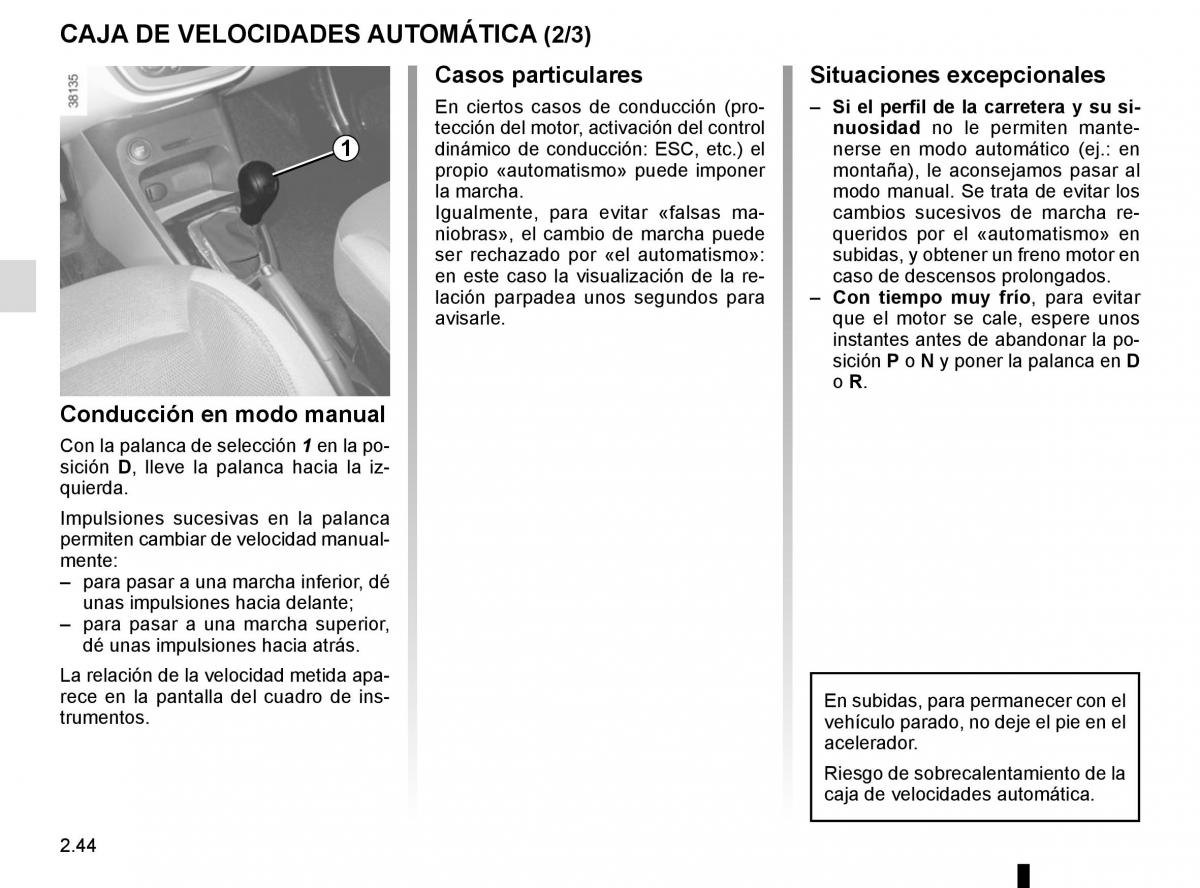 Renault Captur manual del propietario / page 124