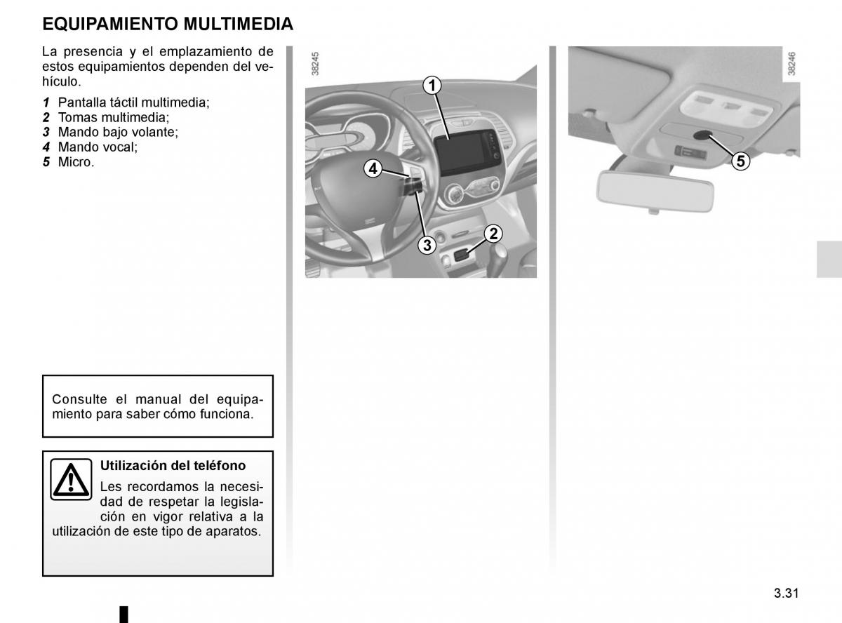 Renault Captur manual del propietario / page 157