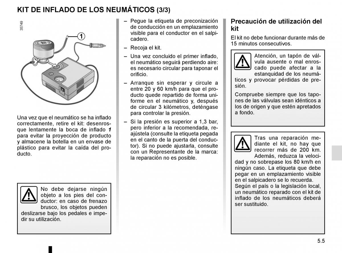 Renault Captur manual del propietario / page 185