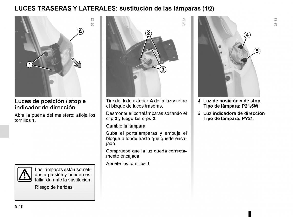 Renault Captur manual del propietario / page 196