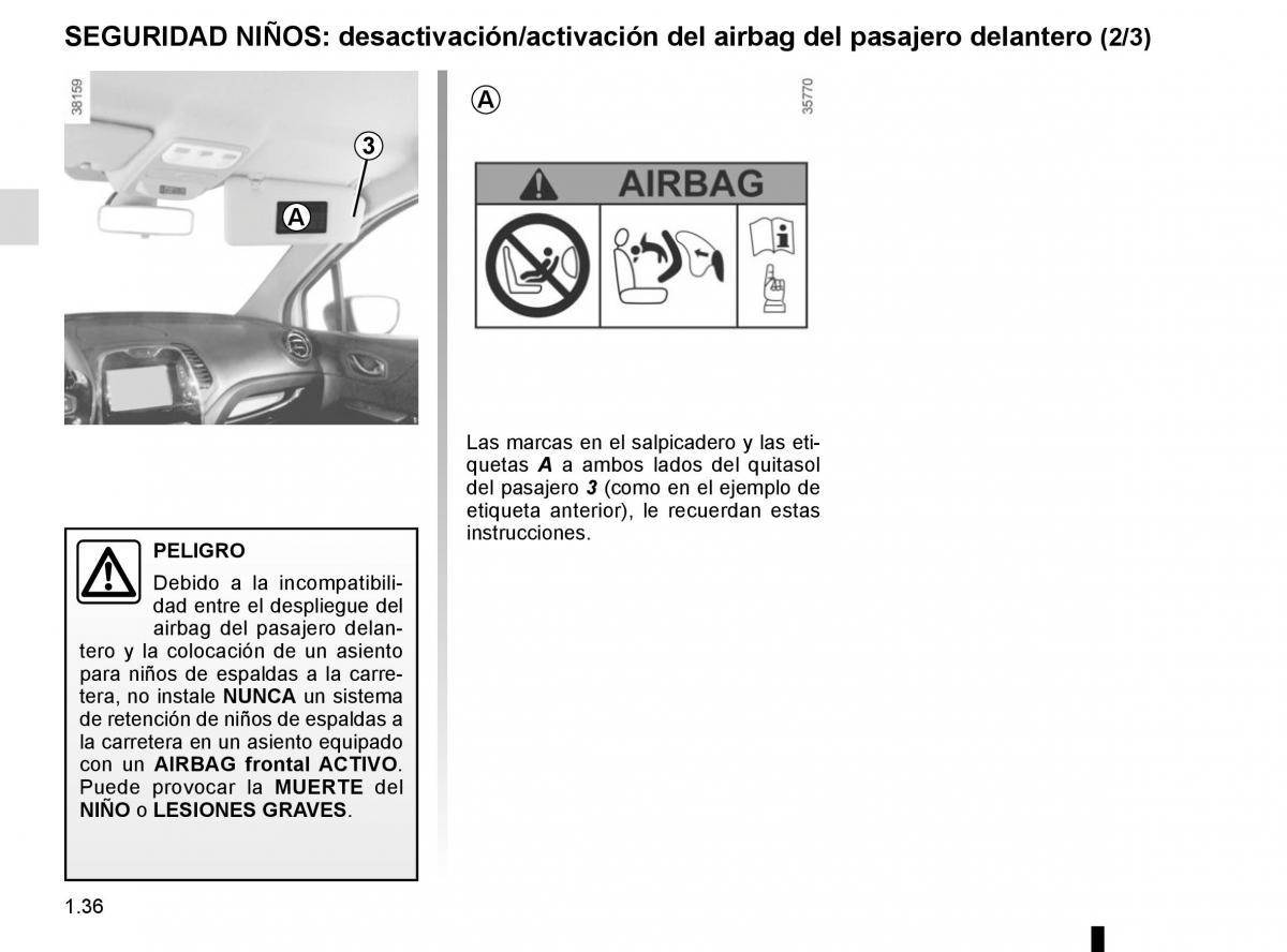 Renault Captur manual del propietario / page 42